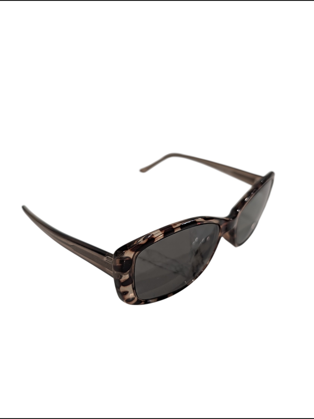 GUESS Womens Sunglasses Brown Tortoise Rectangle Smoke Lens Designer- Frames